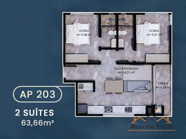 #AP480 - Apartamento para Venda em Florianópolis - SC - 2