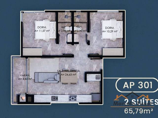 #AP481 - Apartamento para Venda em Florianópolis - SC - 2